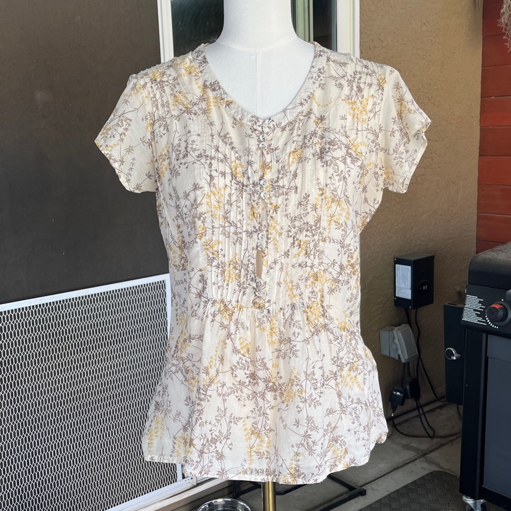 Joohpur Floral Short Sleeve Blouse